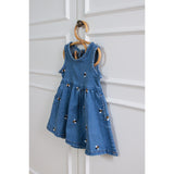 Petit Piao Light Blue Denim Emb Ppjubii S_L Denim Kjole