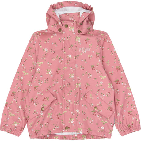 Petit Piao Dusty Rose Strawberry AOP PPDai Regntøy Sett