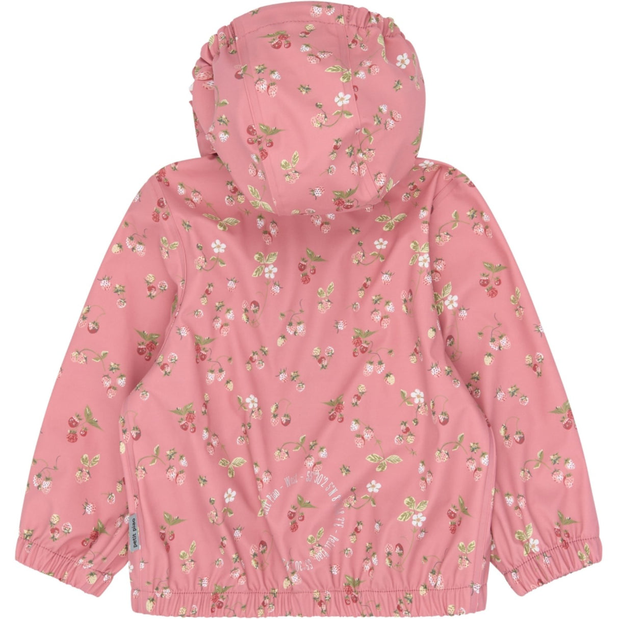 Petit Piao Dusty Rose Strawberry AOP PPDai Regntøy Sett W. Susp.