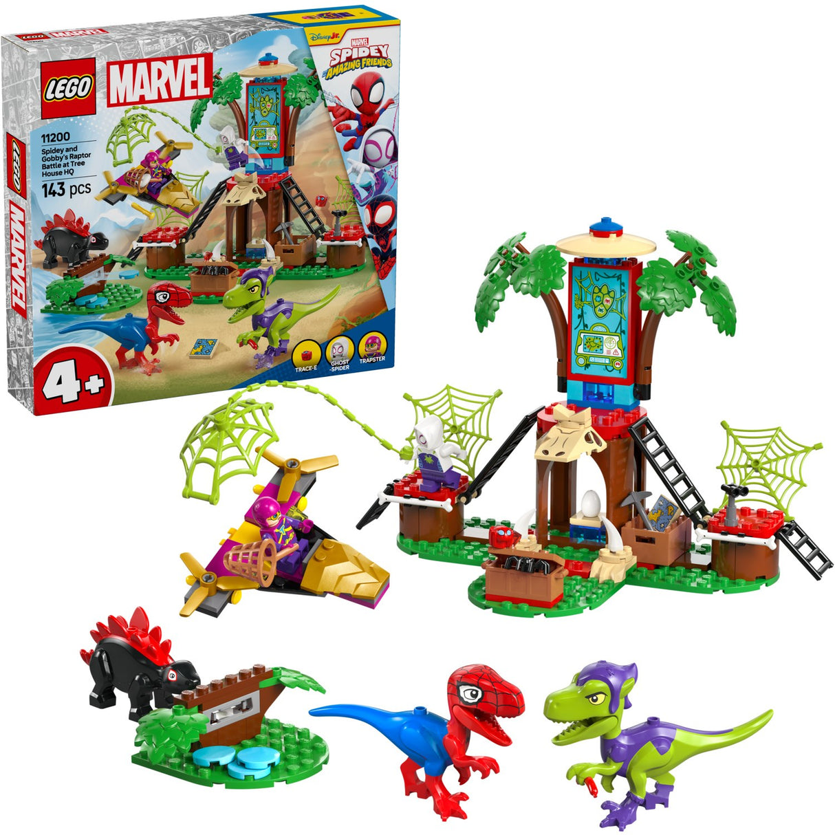 LEGO® Spidey - Spidey Og Gobbys Raptorkamp Ved Hovedkvarteret 11200