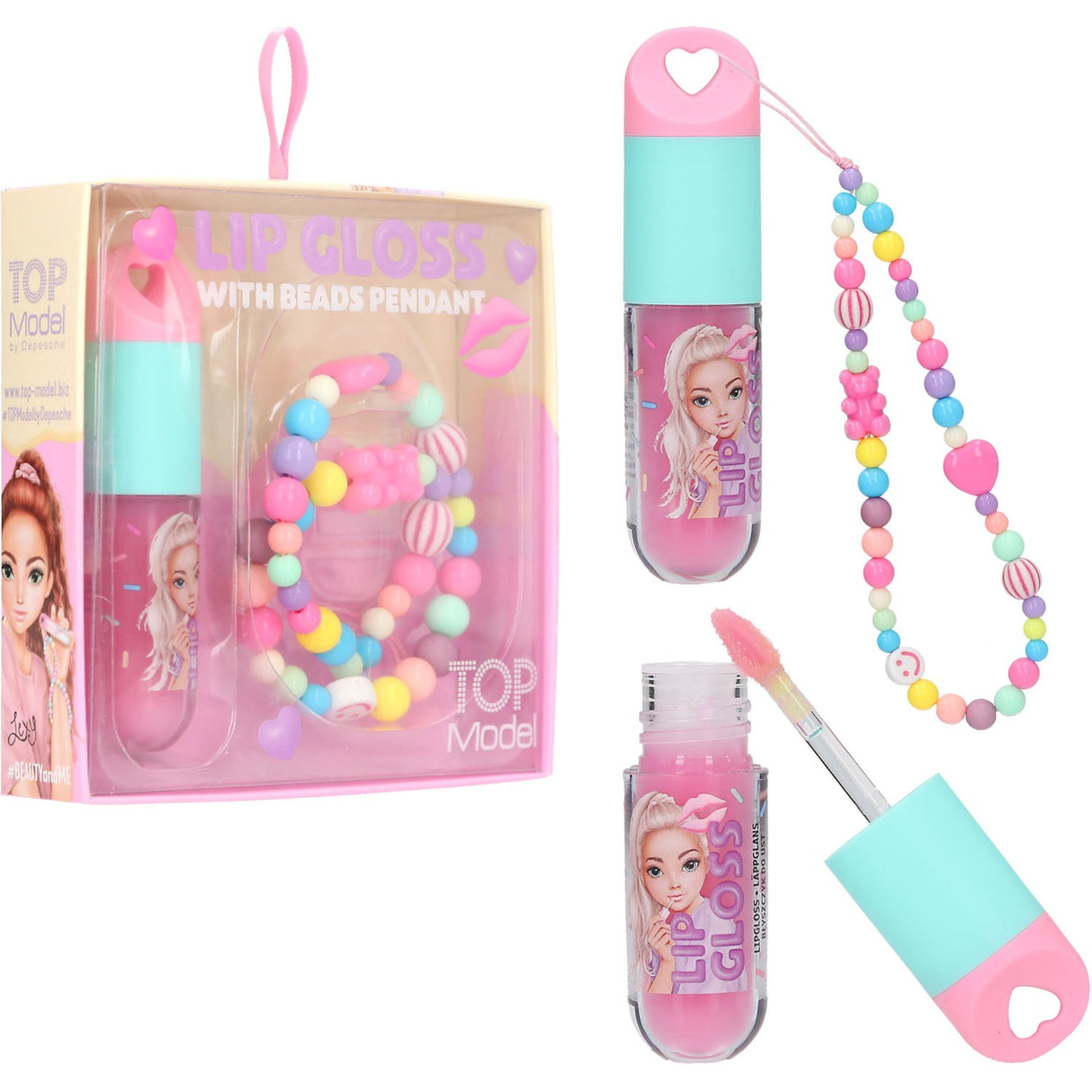 TOPModel Candy Glam Lipgloss Og Perlekæde Sett