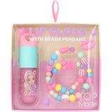 TOPModel Candy Glam Lipgloss Og Perlekæde Sett