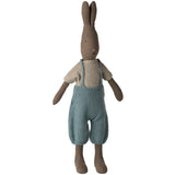 Maileg Kanin, Størrelse 3 - Brun - Strikket Blue Og Overall