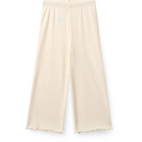 COPENHAGEN COLORS Cream Modal Rib Wide Bukser