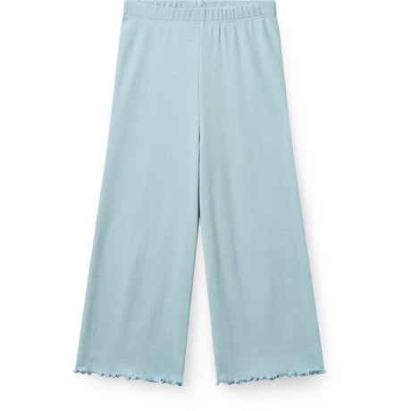 COPENHAGEN COLORS Dusty Blue Modal Rib Wide Bukser