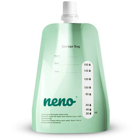 Neno Grøn Oppbevaringsposer Brystmælk 20 Poser + Adapter