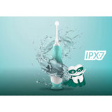 Neno Hvid, Grøn Elektrisk Tannbørste Denti Til Børn M. 4 Børstehoveder