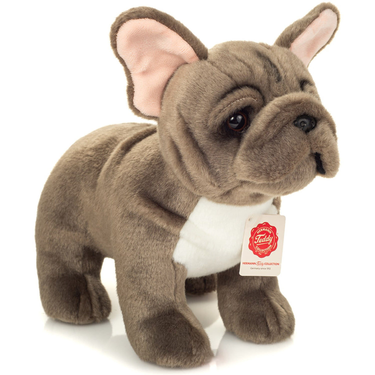 Teddy Hermann Oppreist Fransk Bulldog Grå 30 cm