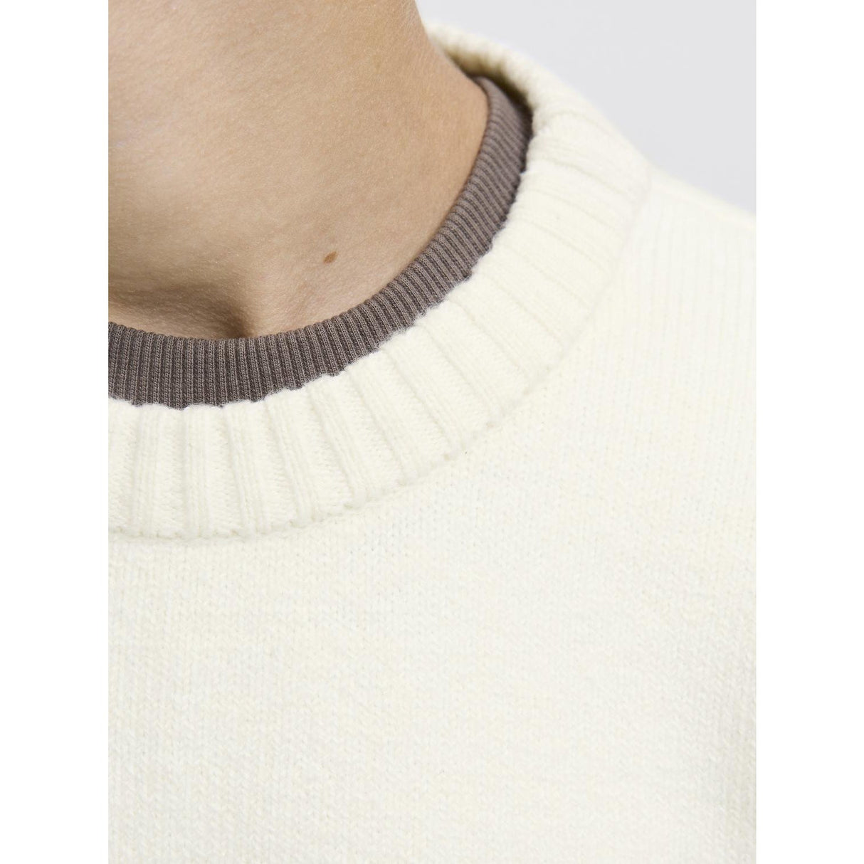 Jack & Jones Junior Sea Salt Jornorrebro Strikk Crew Neck Ln Jnr