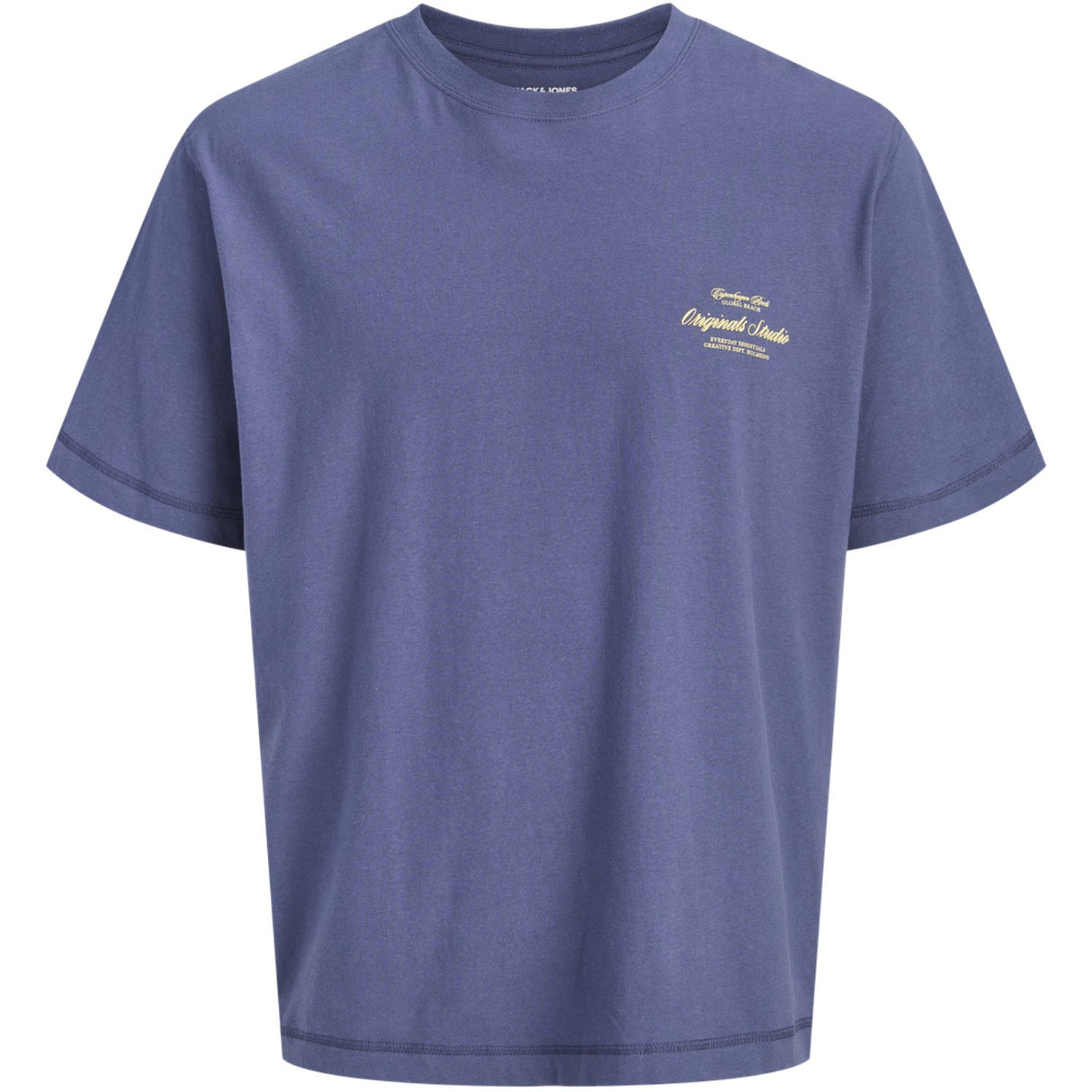 Jack & Jones Junior Crown Blue Jornorrebro Typo T-Shirt Ss Crew Neck Sn Jnr