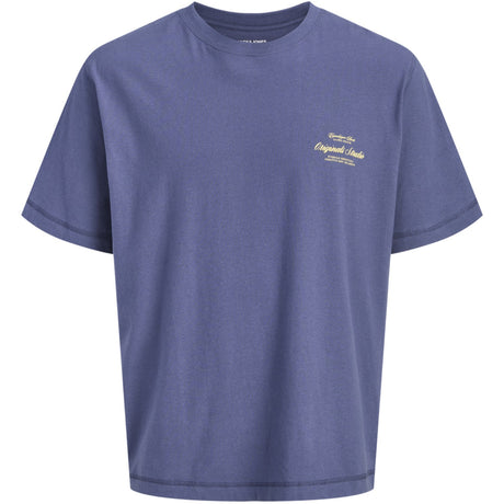 Jack & Jones Junior Crown Blue Jornorrebro Typo T-Shirt Ss Crew Neck Sn Jnr