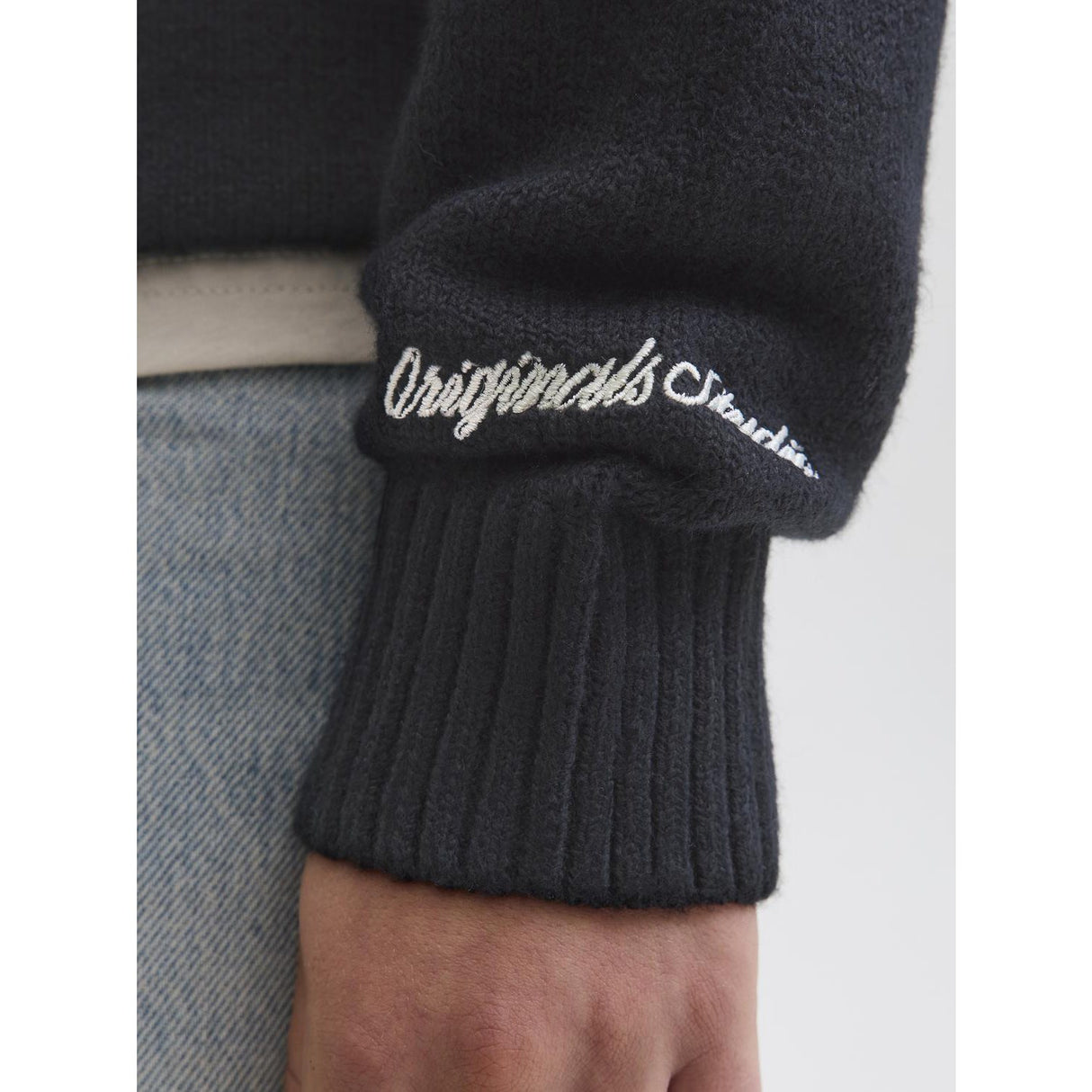 Jack & Jones Junior Black Jornorrebro Strikk Crew Neck Sn Jnr