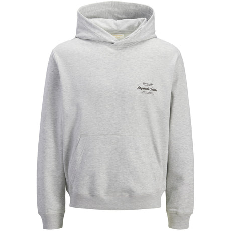 Jack & Jones Junior White Melange Jornorrebro Typo Back Sweat Hette Sn Jnr