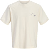 Jack & Jones Junior Antique White Jornorrebro Typo T-Shirt Ss Crew Neck Sn Jnr