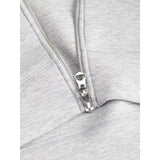 Jack & Jones Junior Light Grey Melange Jcolegacy Sweat Scuba Zip Hette Sn Jnr