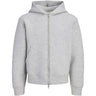 Jack & Jones Junior Light Grey Melange Jcolegacy Sweat Scuba Zip Hette Sn Jnr