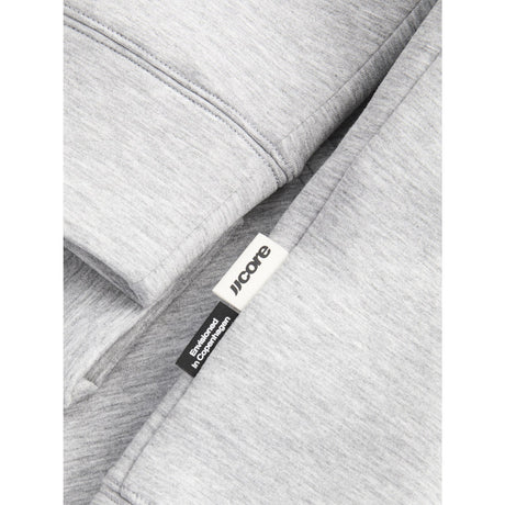 Jack & Jones Junior Light Grey Melange Jcolegacy Sweat Scuba Zip Hette Sn Jnr