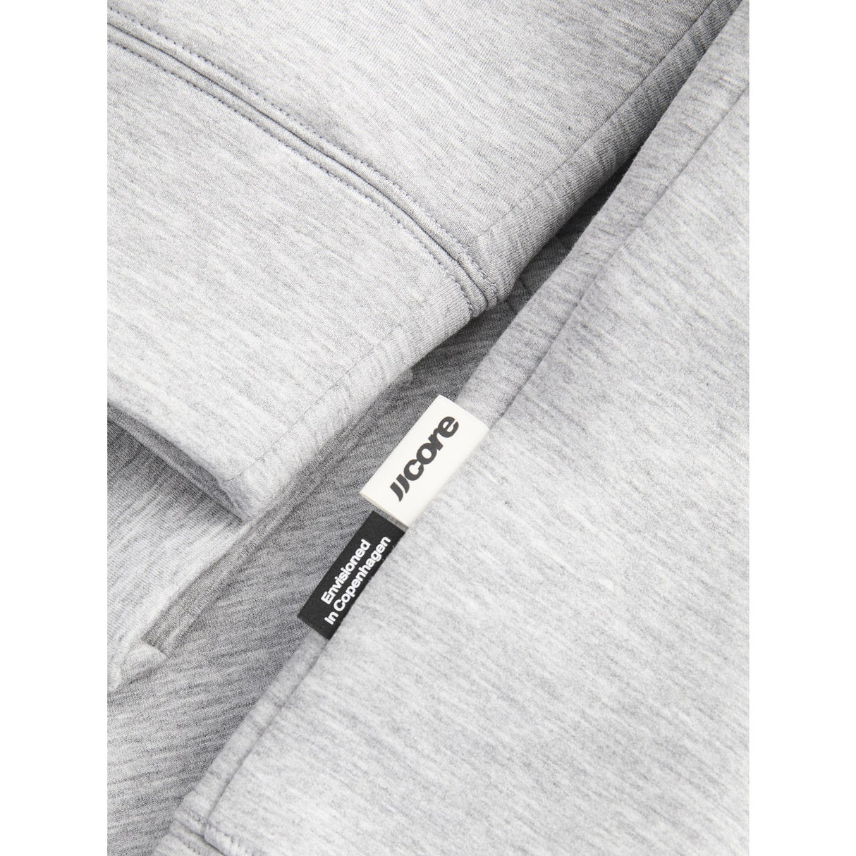 Jack & Jones Junior Light Grey Melange Jcolegacy Sweat Scuba Zip Hette Sn Jnr