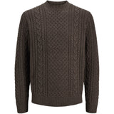 Jack & Jones Junior Ganache Melange Jprblucallum Cable Strikk Crew Neck Jnr
