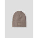 Name It Silver Mink Nknmalik Strikk Beanie Badge1