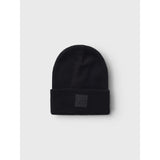 Name It Black Nknmalik Strikk Beanie Badge1