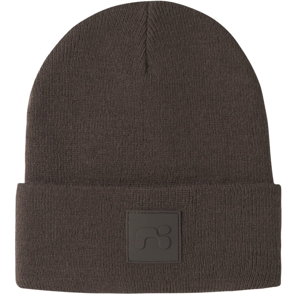 Name It Seal Brown Nknmalik Strikk Beanie Badge1