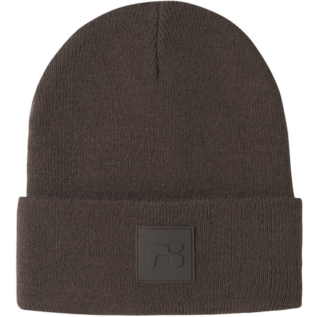 Name It Seal Brown Nknmalik Strikk Beanie Badge1