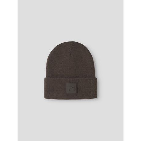 Name It Seal Brown Nknmalik Strikk Beanie Badge1