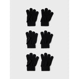 Name It Black Nmnmagic Strikk Hansker 3P