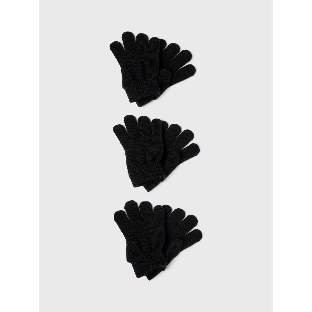 Name It Black Nmnmagic Strikk Hansker 3P