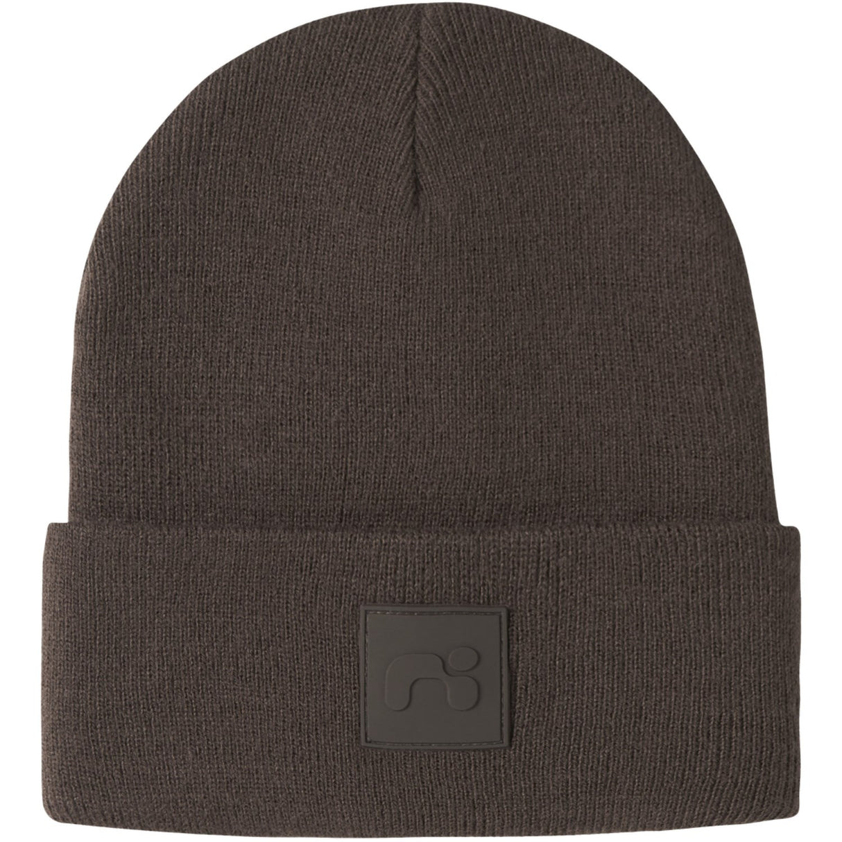 Name It Seal Brown Nmnmalik Strikk Beanie Badge1