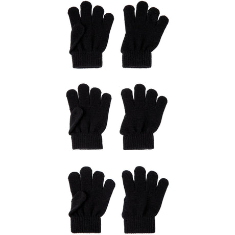 Name It Black Nmnmagic Strikk Hansker 3P