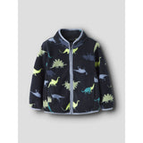 Name It Dark Sapphire Dino Nmmmeeko Fleece Jakke Aop2 Noos
