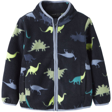 Name It Dark Sapphire Dino Nmmmeeko Fleece Jakke Aop2 Noos