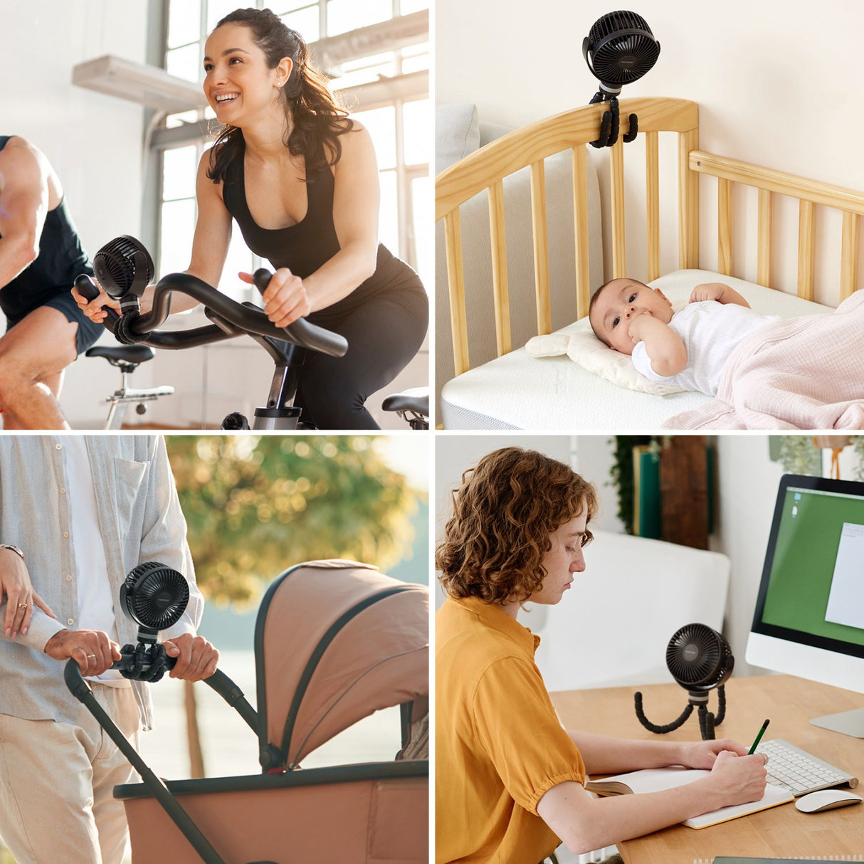 Momcozy Black Portable Stroller Fan