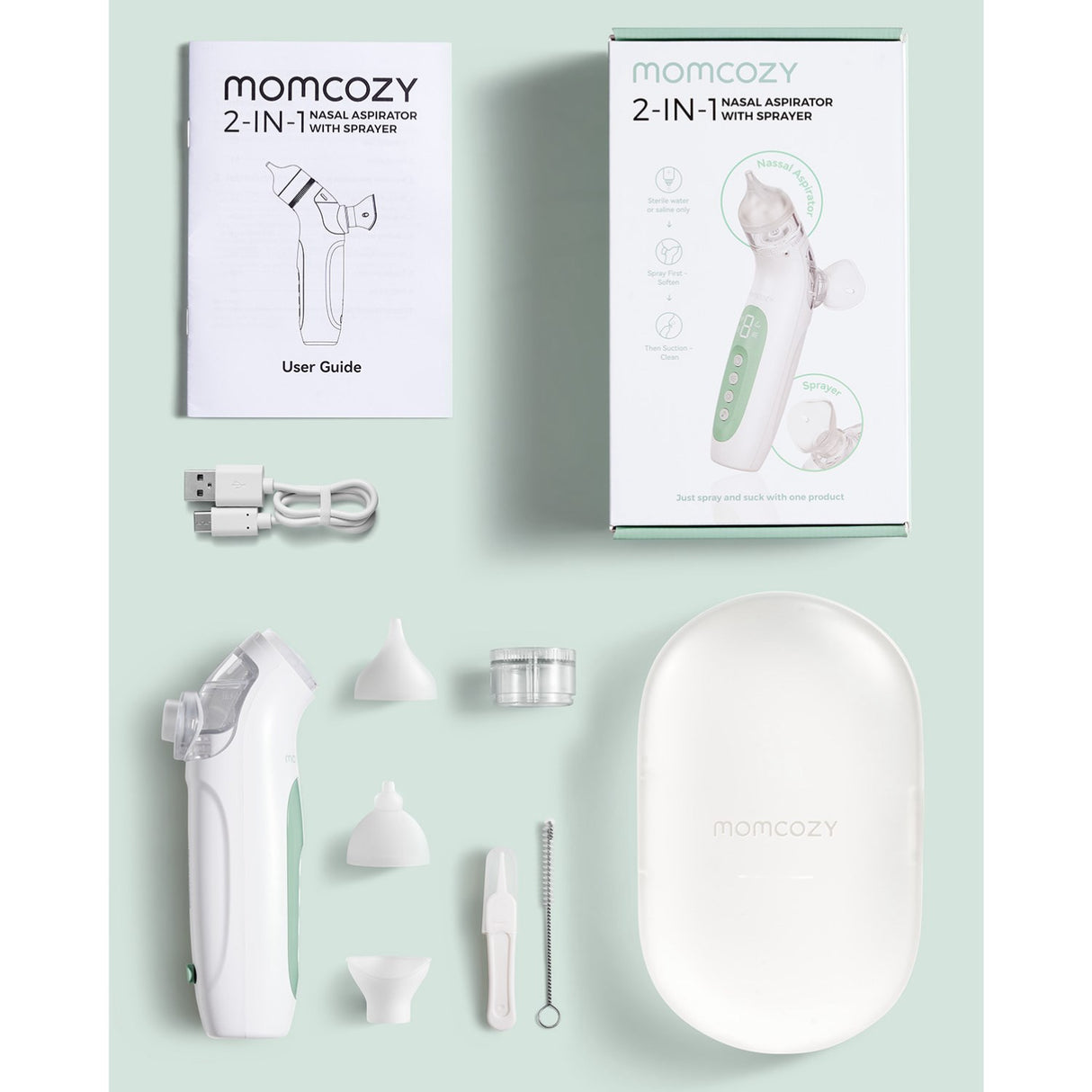 Momcozy BreezyClear™ 2-i-1 Spray & Suction Electric Nasal