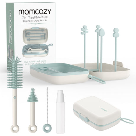 Momcozy Green 7 In 1 Baby Flaske Brush Sett