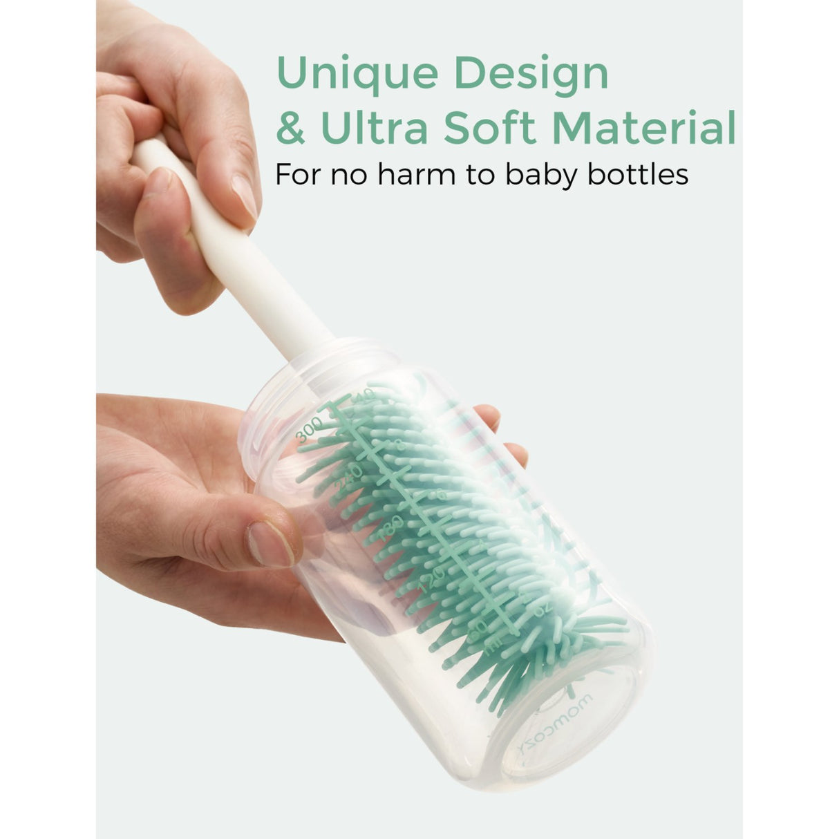 Momcozy Green 7 In 1 Baby Flaske Brush Sett