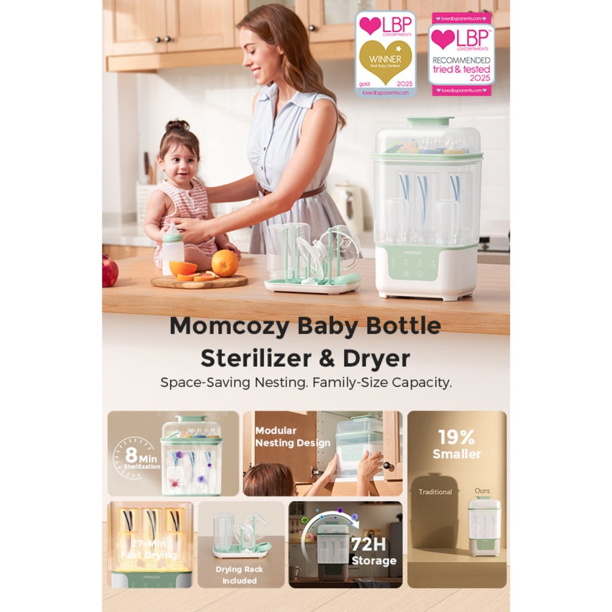 Momcozy BS04 4-in-1 Flaske Sterilizer And Dryer