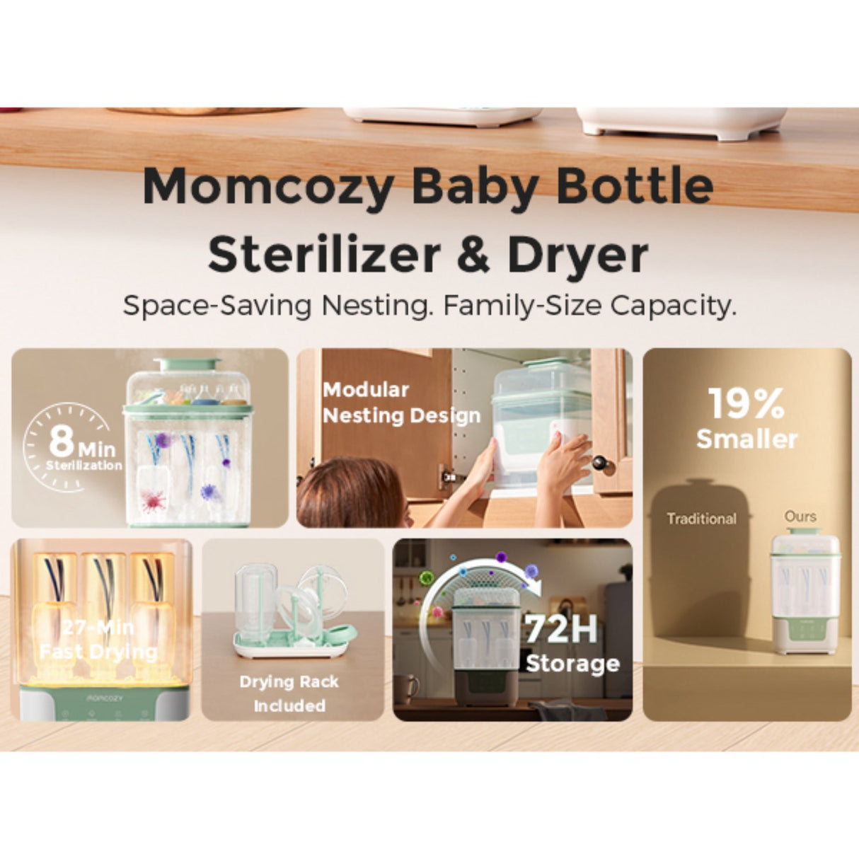 Momcozy BS04 4-in-1 Flaske Sterilizer And Dryer