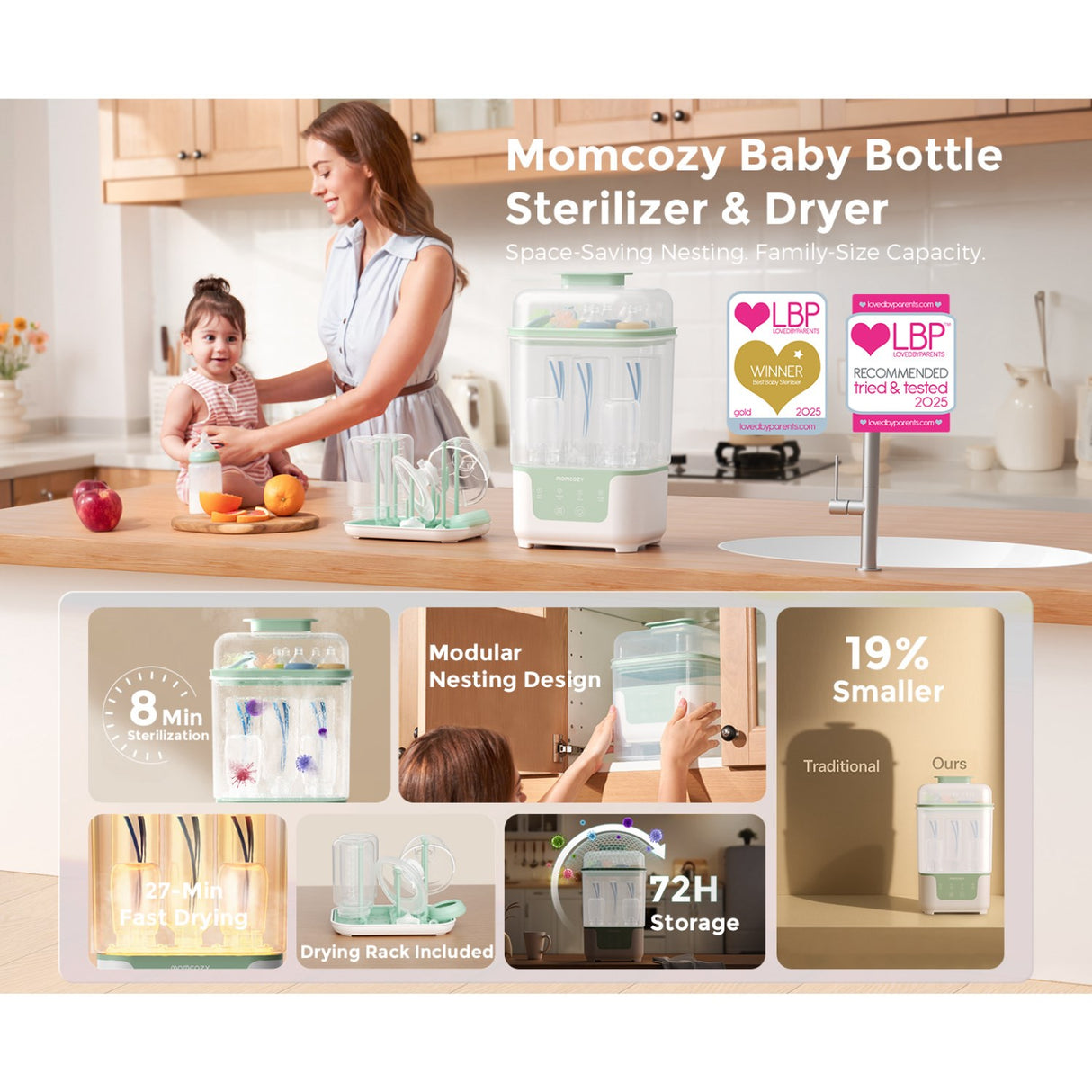 Momcozy BS04 4-in-1 Flaske Sterilizer And Dryer