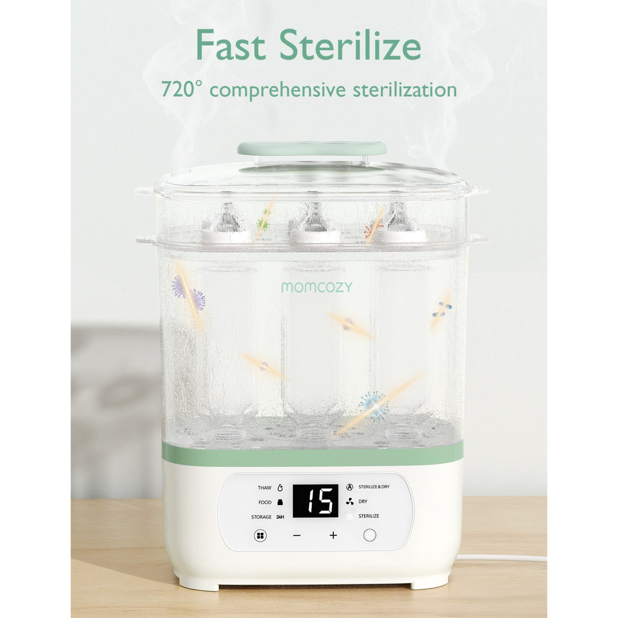 Momcozy 8-in-1 Electric Steam Baby Flaske Sterilizer