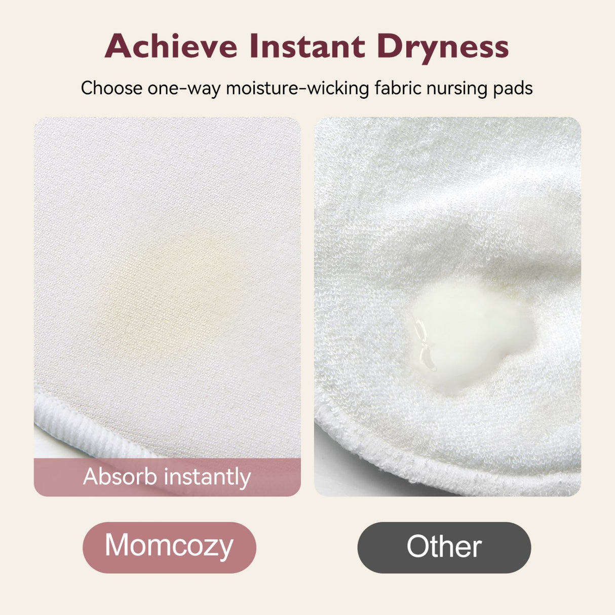 Momcozy Natural Reusable Nursing Pads 14-Pack Thick