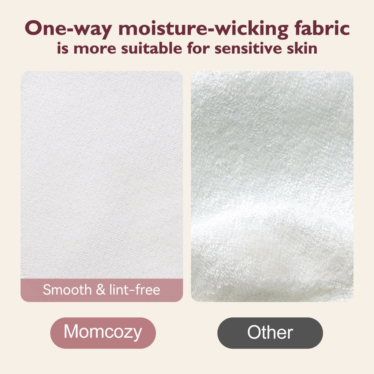 Momcozy Natural Reusable Nursing Pads 6-Pakke Thin
