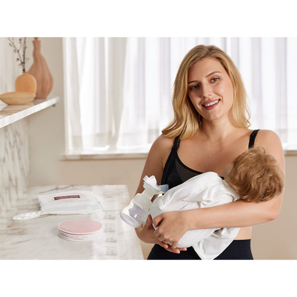 Momcozy Natural Reusable Nursing Pads 6-Pakke Thin