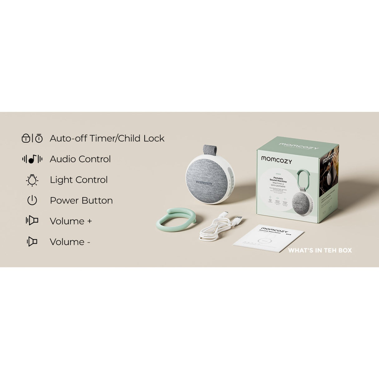 Momcozy Portable Sound Maskin With Night Light