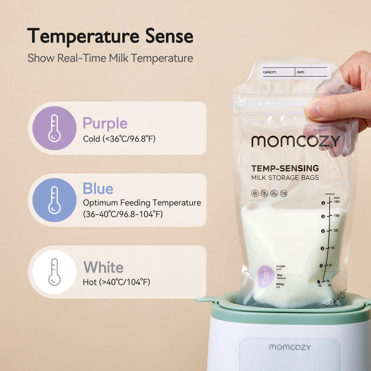 Momcozy Brystmælk Veske 120-Pack