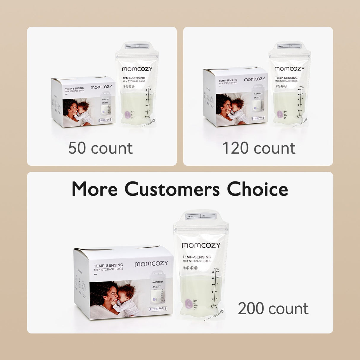 Momcozy Brystmælk Veske 50-Pack