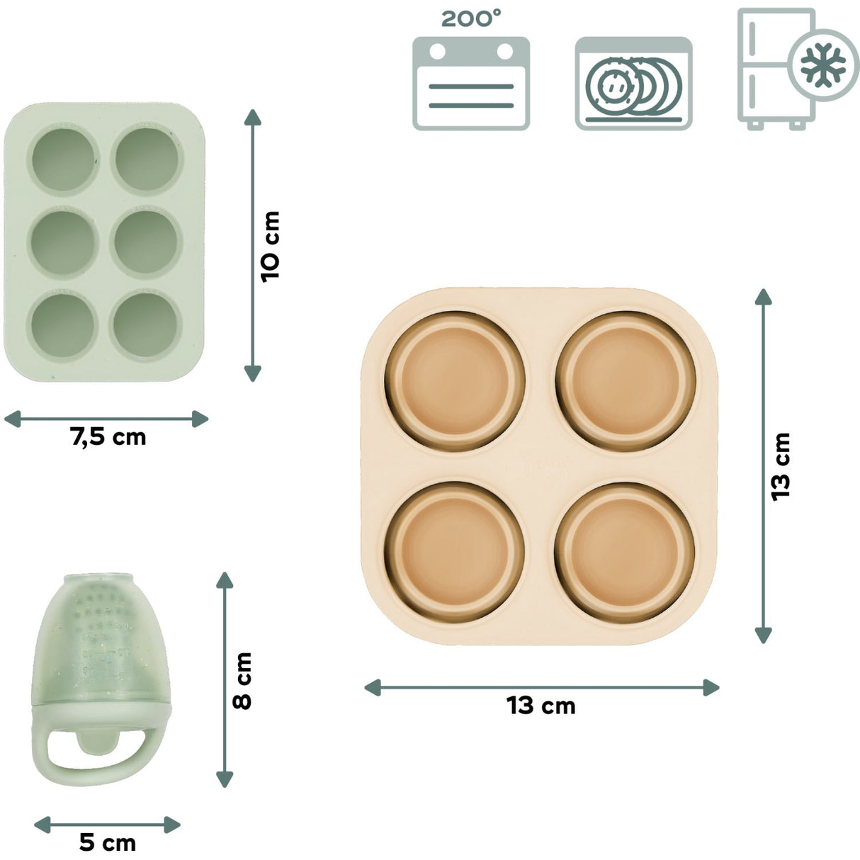 Babymoov Multi Silikon Containers & Feeder Sett