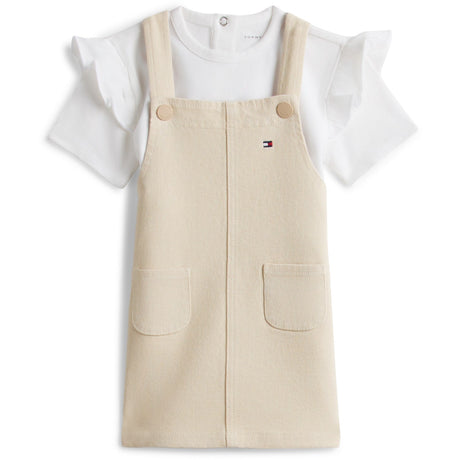 Tommy Hilfiger Classic Beige Dungaree Kjole Sett